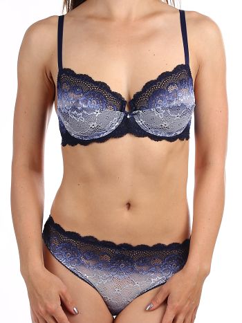 Фото 3 Комплект Sielei из коллекции Vanity, цвет: синий, вид спереди