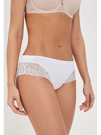 Фото 3 Трусики Vis-A-Vis из коллекции Elegance, цвет: белый, вид спереди