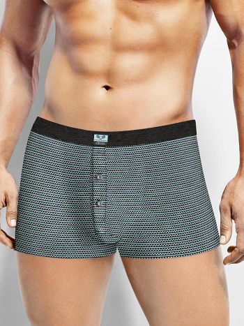 Фото 1 Трусы Clever из коллекции Cotton, цвет: черный/бирюзовый, вид спереди