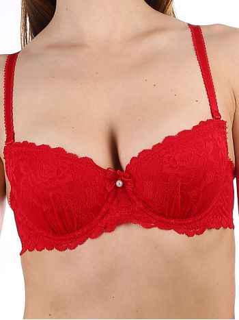 Фото 3 Бюстгальтер Rosa Selvatica из коллекции Colette, цвет: красный, вид спереди