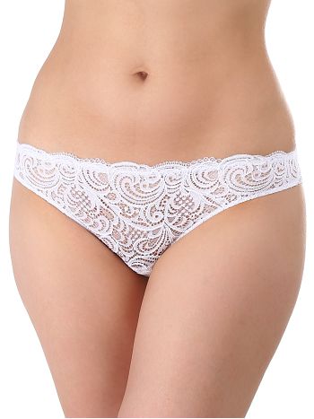 Фото 5 Трусики Lormar из коллекции Frizzante, цвет: белый, вид спереди