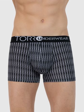 Фото 1 Трусы Torro из коллекции Fresh, цвет: серый/черный, вид спереди