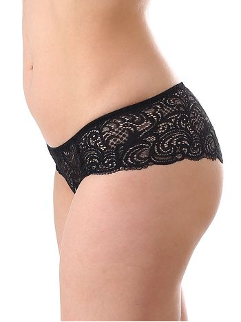 Фото 2 Трусики Lormar из коллекции Frizzante, цвет: черный, вид сбоку