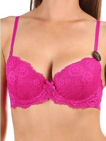 Фото 5 Бюстгальтер Innamore из коллекции Basic Lace, цвет: фуксия, вид спереди