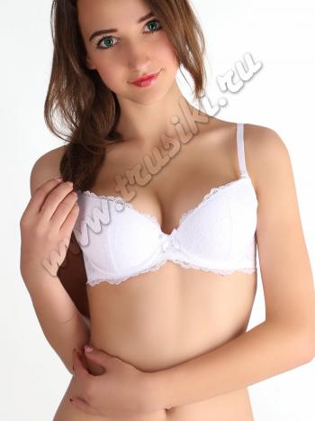 Фото 12 Бюстгальтер Innamore из коллекции Basic Lace, цвет: белый, вид спереди