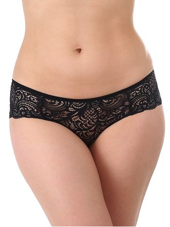 Фото 3 Трусики Lormar из коллекции Frizzante, цвет: черный, вид спереди